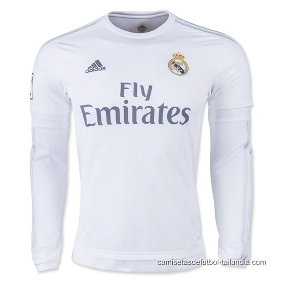 1ª Camiseta Real Madrid Manga Larga Retro 2015-2016 - Haga un click en la imagen para cerrar